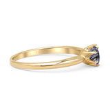 Round Solitaire Gold Ring