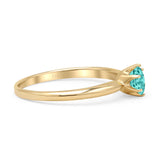 Round Solitaire Gold Ring