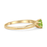 Round Solitaire Gold Ring