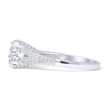 Round Split Shank Diamond Gold Ring