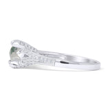 Round Split Shank Diamond Gold Ring