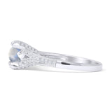 Round Split Shank Diamond Gold Ring
