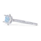 Round Halo Diamond Gold Ring