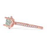 Round Halo Diamond Gold Ring