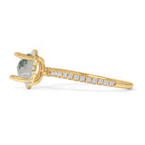 Round Halo Diamond Gold Ring