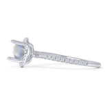 Round Halo Diamond Gold Ring