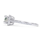 Round Halo Diamond Gold Ring
