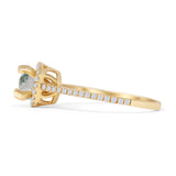 Round Halo Diamond Gold Ring