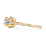 Round Halo Diamond Gold Ring