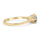 Art Deco Round Solitaire Gold Ring
