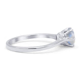 Art Deco Round Solitaire Gold Ring