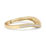 Half Eternity Curved Contour Band