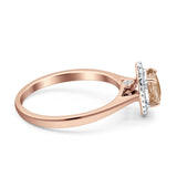 Oval Halo Natural Diamond Ring