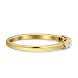 Five Stone Ring Stackable Band