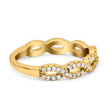 Half Eternity Twisted Infinity Diamond Band
