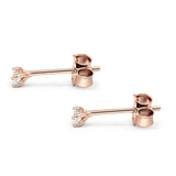 Marquise Cubic Zirconia Stud Earring Push Back 925 Sterling Silver