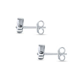 Butterfly Stud Earring Marquise Cut & Round Cubic Zirconia 925 Sterling Silver