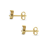 Butterfly Stud Earring Marquise Cut & Round Cubic Zirconia 925 Sterling Silver