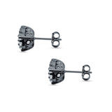 Pear Teardrop Stud Earring Round & Princess Cubic Zirconia 925 Sterling Silver