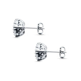 Pear Teardrop Stud Earring Round & Princess Cubic Zirconia 925 Sterling Silver