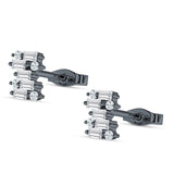 Baguette & Round Cluster Stud Earring Cubic Zirconia 925 Sterling Silver