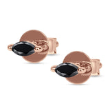 Marquise Solitaire Stud Earring Cubic Zirconia 925 Sterling Silver