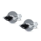 Marquise Solitaire Stud Earring Cubic Zirconia 925 Sterling Silver