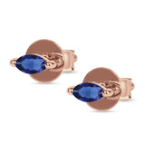 Marquise Solitaire Stud Earring Cubic Zirconia 925 Sterling Silver