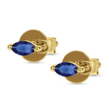 Marquise Solitaire Stud Earring Cubic Zirconia 925 Sterling Silver