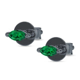Marquise Solitaire Stud Earring Cubic Zirconia 925 Sterling Silver