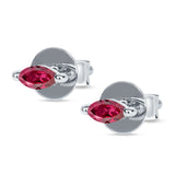 Marquise Solitaire Stud Earring Cubic Zirconia 925 Sterling Silver
