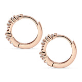 Minimalist 12.7mm Round Cubic Zirconia Hoop Earrings 925 Sterling Silver