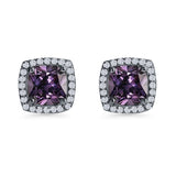 Cushion Cut Stud Earrings