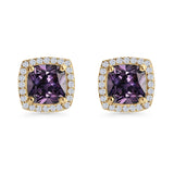 Cushion Cut Stud Earrings