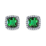 Cushion Cut Stud Earrings