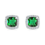 Cushion Cut Stud Earrings