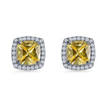 Cushion Cut Stud Earrings