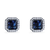 Cushion Cut Stud Earring
