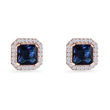 Cushion Cut Stud Earring