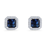 Cushion Cut Stud Earring