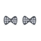 Ribbon Bow Stud Earrings