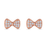 Ribbon Bow Stud Earrings