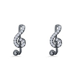 Music Note Stud Earrings