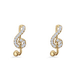 Music Note Stud Earrings