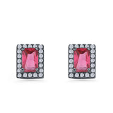 Rectangle Stud Earrings