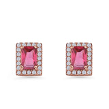 Rectangle Stud Earrings