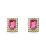 Rectangle Stud Earrings