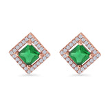 Square Stud Earrings