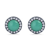 Round Stud Earrings