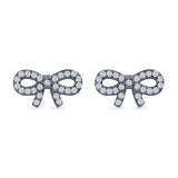 Ribbon Knot Stud Earrings